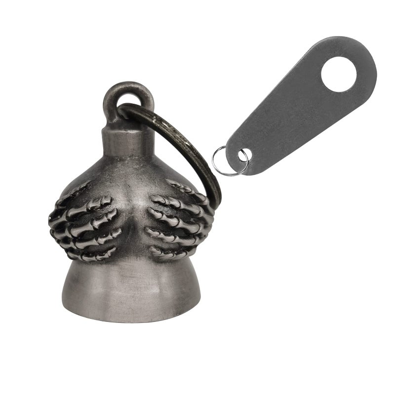 GARGOYLE BELLS Motorcycle Bell with Hanger  Key Chain with Delicate Luck Bell  3D Design Zinc Alloy  Unisex  Keychain  Biker Accessories - Image 1